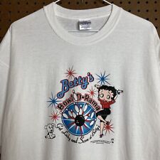 Vintage Betty Boop T-shirt Size XL Mens Cartoon Bowling Bowl Y2K 2000s 2004 picture