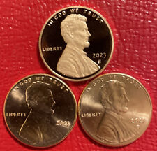 2023 P&D&S Lincoln Shield Cent Proof Uncirculated Penny Set PDS ready 2 ship picture