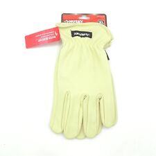 Husky X-Large Premium Grain Cowhide Water-Resistant Leather Work Gloves XL size picture