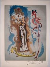 Salvador Dali COA Vintage Signed Art Print on Paper Limited Edition Signed picture