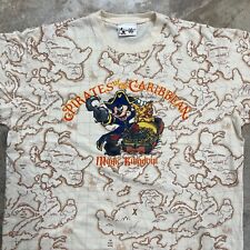 DISNEY VINTAGE Y2K MICKEY MOUSE PIRATES OF THE CARIBBEAN GRAPHIC TEE MEN'S LARGE picture