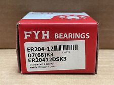 FYH ER204-12DSK3 Free Spin Insert Bearing Setscrew Locking Free Spin 3/4