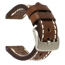 26mm COW Leather Strap Brown Watch Band for INVICTA HQ Buckle White x1 picture