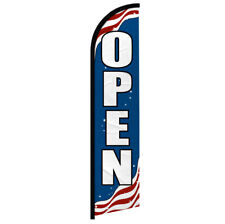 Open Windless Advertising Swooper Flag Open Welcome Sign Patriotic picture