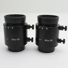 WILD 10x/21 STEREO MICROSCOPE EYEPIECE/OCULAR PAIR - 30MM picture