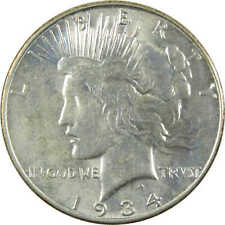 1934 D Peace Dollar AU About Uncirculated Silver $1 Coin SKU:I14102 picture