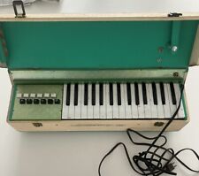 Vintage Portable Electric Air Pump Organ CAPRI? Green & White Works Beautifully picture