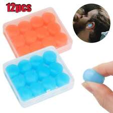12pc Reusable Silicone Ear Plugs Noise Cancelling Earplugs Protector Study Sleep picture