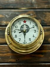 Original Vintage Old CCCP Ship Salvaged Russian Antique Submarine Wall Clock picture