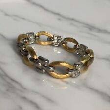 Vintage Givenchy Bracelet Silver and Gold Tone Oval Links picture