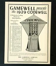 1929 Fire Coding Alarm Advertisement Gamewell Company Vintage Trade Print AD picture