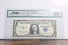 1957 Silver Certificate Blue Seal PMG 67 EPQ Gem Unc Star Note picture