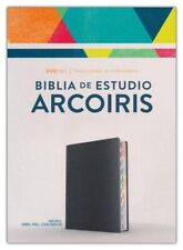 Biblia RVR 1960 de Estudio Arco Iris Multicolor Piel Imitación Negro con Índice picture