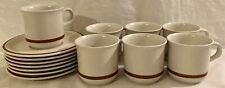 Vintage Norwell Stoneware Japan Mugs & Saucers Autumn Flower picture