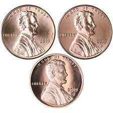 2019 P D S Lincoln Shield Cent Year Set Proof & BU US 3 Coin Lot picture