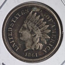 1861 Indian Head Cent Penny CHOICE VF+ E104 VEQ picture