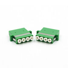 100pcs FTTH Fiber Optic Adapter LC APC Optic Quad LC 4 Cores Coupler With Flange picture