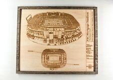 UCF Knights Football Stadium Blueprint Wood Engraved Wall Hanging picture
