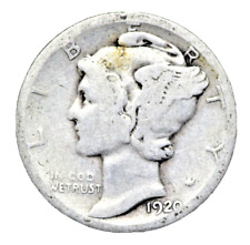 1920-D Mercury 90% Silver Dime Good BEST VALUE ON EBAY Free S&H W/Tracking picture
