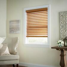 CUSTOM CUT Home Decorators Chestnut 2-1/2 in. Cordless Premium Faux Wood Blind picture