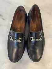 Allen Edmonds AREZZO Men's Leather Italian Bit Loafer Leather Sole 12 EEE Black picture