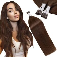 LaaVoo I Tip Human Hair Extensions Medium Brown I Tips Hair Extensions Real H... picture