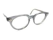Titmus Z87 Vintage Retro Tart Style Smoke Gray Round Horn Eyeglasses Frames 6 in picture