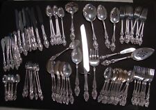 1881 Rogers Oneida Baroque Rose Silverware Set  Silverplate 90 Pieces picture