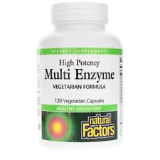 Natural Factors High Potency Multi Enzyme Vegetarian Formula, 120 Capsules picture