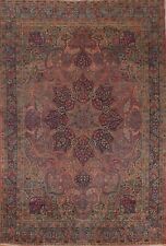 Pre-1900 Antique Kirman Lavar 10'x13' Large Area Rug Hand-knotted Vegetable Dye picture