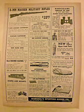 1950 8-MM Mauser Rifle Warshal's Sporting Goods Seattle Vtg Magazine Print Ad picture