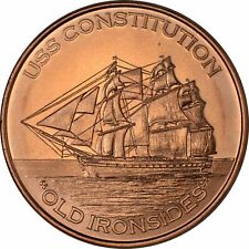 1 oz Copper Round - USS Constitution picture