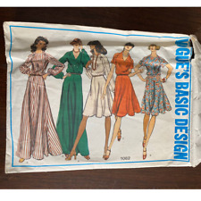 Vintage Vogue 1082 Pattern Basic Design Size 8 Dresses picture
