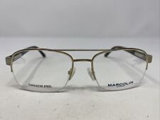 Marcolin MA3009 032 56-18-145 Antique Gold Half Rim Eyeglasses Frame -J84 picture
