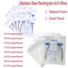 10 Pack AZDENT Dental Rectangular Arch Wires Stainless Steel Natural / Oval Form picture
