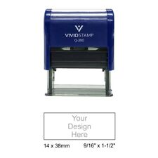Vivid Stamp Q-200 Customizable Self-Inking Stamp - Blue Body picture