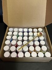 42 Pc Mica Powder Set With One Gold Spoon And Little Clear Spoons picture