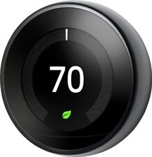 Google Nest Smart Learning Thermostat 3rd Gen Wi-Fi Programmable Mirror Black~ picture
