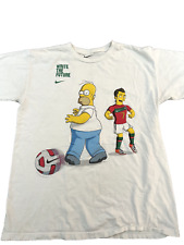 Nike Ronal-doh Cristiano Ronaldo Simpsons rare 2010 T Shirt Medium Vintage RARE picture