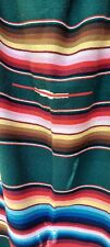Vintage Mexican Serape Blanket, Woven Striped Cotton Southwest picture