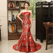 Women Evening Dress Elegant Chinese Style Retro Banquet Long Cheongsam Dress picture