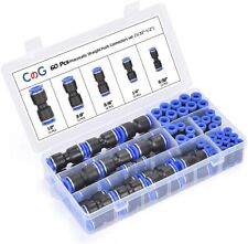 60Pcs Quick Connect Air Hose Fittings 5/32 1/4 5/16 3/8 1/2 Inch Quick Release** picture