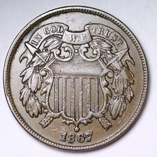 1867 Two Cent Piece CHOICE AU  E200 XMY picture