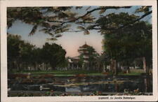 Vietnam 1953 Saigon Le Jardin Botanique Chrome Postcard 1s + 3p stamp Vintage picture