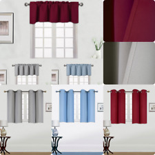 1/2pc 100% HEAVY THICK BLACKOUT THERMAL SHORT PANELS WINDOW CURTAIN OR VALANCE  picture