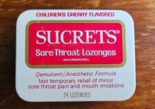 Vintage Sucret’s Sore Throat Lozanges, Children’s Cherry Flavor Empty Tin picture