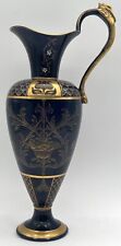 Antique Moorcroft Macintyre Aurelian Ware Poppy Ewer Vase Cobalt Blue Gold picture
