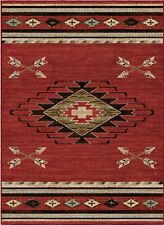 Arrowhead Area Rug Lodge Cabin Southwest Native Beige Red *FREE SHIPPING* picture