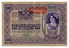 AUSTRIA banknote 10.000 Kronen 1920 F+ Choice Fine picture