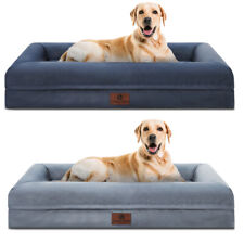Large/X-Large Dog Bed Orthopedic Foam Pet Mattress 36x27/42x30 w/Bolster & Cover picture